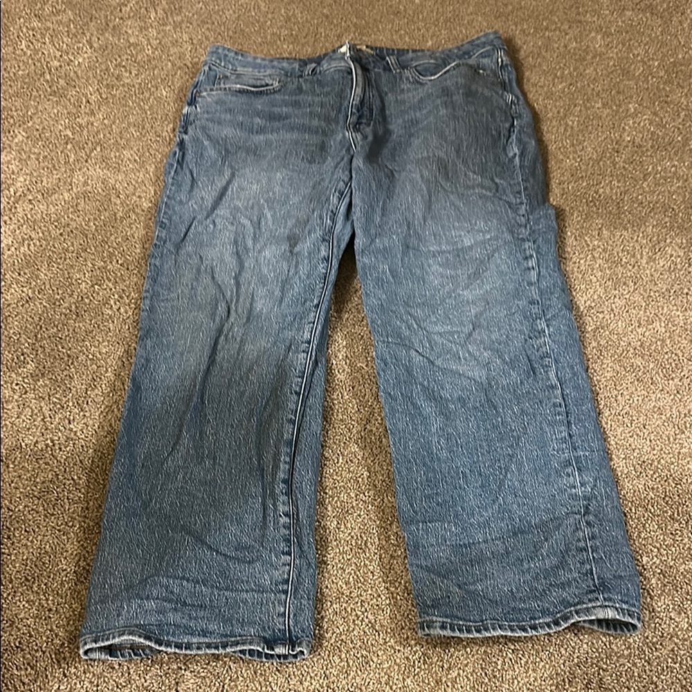 Blue Relaxed Jeans with Natural Fading
